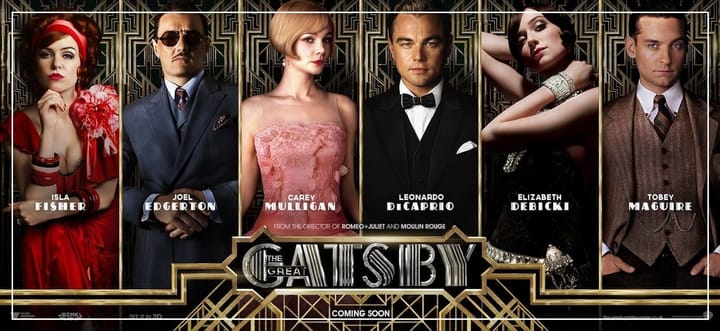 Movie release poster for The Great Gatsby